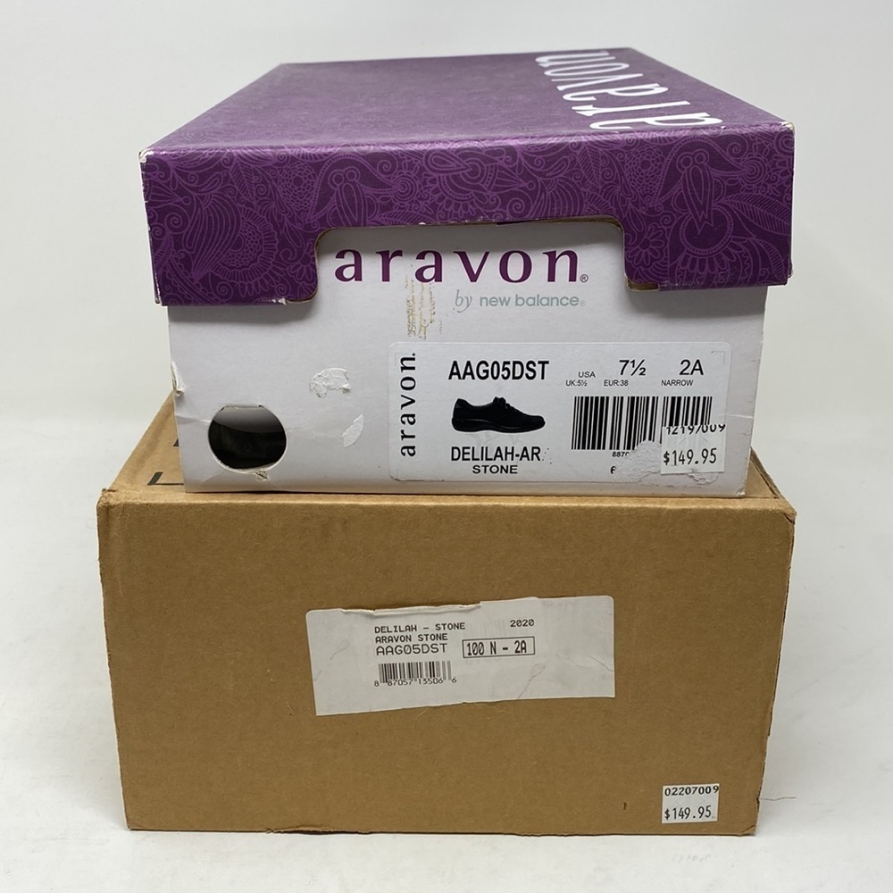 Aravon Delilah Leather Lace Up stone NARROW - Picture 7 of 7